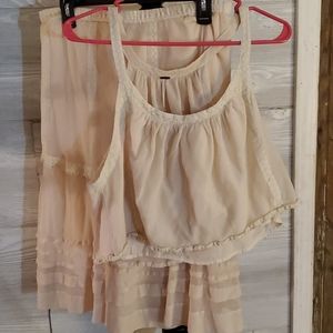 2 pc skirt top